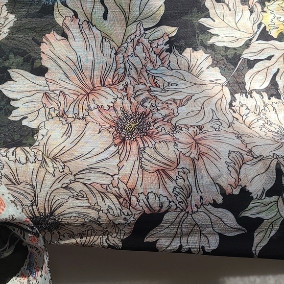 Band of Gipsies Border Print Long Kimono - Picture 4 of 13